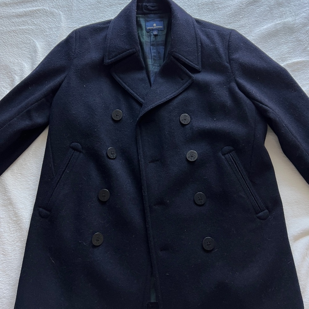 brooks brothers peacoat men’s size large